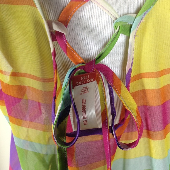 No Boundaries Rainbow Sleeveless Lace Up B… - Picture 6 of 7